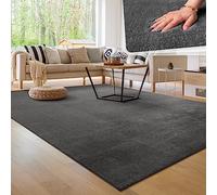Paco Home Modern Cosy Living Room Rug Short Pile Washable Fluffy Soft Unicolor Fur Look Easy to Clean Non Slip, Size:200x280 cm, Colour:Anthracite