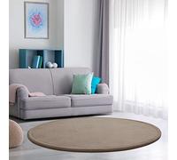 Paco Home Nursery Area Rug Kids Rug For Bedroom Girls Boys Soft Non-slip Modern, Size:Ø 160 cm round, Colour:Beige