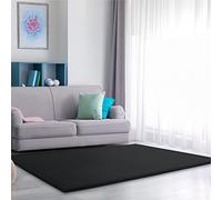 Paco Home Nursery Area Rug Kids Rug For Bedroom Girls Boys Soft Non-slip Modern, Size:100x200 cm, Colour:Black