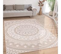 Paco Home Outdoor Rug For Garden Area Rug Living Room Kitchen Rug Moroccan Pattern Modern Aztec Mandala, Size:200x280 cm, Colour:Sand