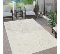 Paco Home Outdoor Rug For Garden Area Rug Living Room Kitchen Rug Scandi Pattern Aztec Pattern Monochrome, Size:80x250 cm, Colour:Cream 5