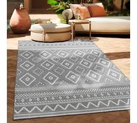 Paco Home Outdoor Rug Kitchen Rug Modern Boho Pattern, Size:300x400 cm, Colour:Grey 2