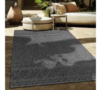 Paco Home Outdoor Rug Kitchen Rug Modern Boho Pattern, Size:80x150 cm, Colour:Anthracite 2