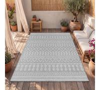 Paco Home Outdoor Rug Kitchen Rug Modern Boho Pattern, Size:80x250 cm, Colour:Grey 3
