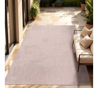 Paco Home Outdoor Rug Waterproof - Easy-Cleaning, UV- & Weather-Resistant Patio & Garden Area Rug for Porch, Kitchen & Hallway, Size:160x220 cm, Colour:Pink-Rose