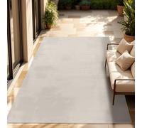 Paco Home Outdoor Rug Waterproof - Easy-Cleaning, UV- & Weather-Resistant Patio & Garden Area Rug for Porch, Kitchen & Hallway, Size:200x280 cm, Colour:Ivory
