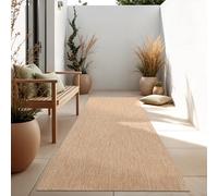 Paco Home Outdoor Rug Waterproof - Easy-Cleaning, UV- & Weather-Resistant Patio & Garden Area Rug for Porch, Kitchen & Hallway, Size:60x100 cm, Colour:Nature