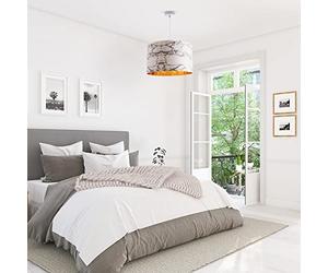 Paco Home Pendant Lamp Living Room Pendant Dining Table Lampshade Fabric Modern Abstract E27