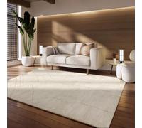 Paco Home rug living room bedroom Berber look Scandinavian design solid color abstract pattern 3D modern high pile density, Size:160x230 cm