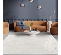 Paco Home Rug living room bedroom short pile Scandinavian Boho geometric abstract patterns soft 3D effect modern elegant cream, Size:120x170 cm