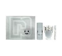 Paco Rabanne Invictus Eau De Toilette Gift Set 100ml Eau De Toilette Spray, 10ml Eau De Toilette Spray & 150ml Deodorant Spray