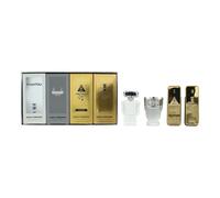 Paco Rabanne Miniatures For Him Gift Set 5ml 1 Million EDT + 5ml 1 Million Elixir EDP + 5ml Invictus EDT + 5ml Phantom EDT