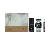 Paco Rabanne Mens Phantom Eau De Toilette 100ml, Deodorant Spray 150ml + Eau De 10ml Gift Set - Apple - One Size