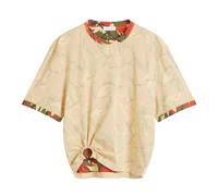 Paco Rabanne Women's Camo T-Shirt Camouflage Beige&Kaki&Br