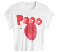 Paco Rabanne Women's T-Shirt with Raspberry White