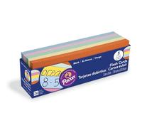 Pacon Blank Flash Cards, 250 Pack, 3" x 9", 5 Assorted Colours, Learning Tools, Revision Cards, Teaching, Ideal for Schools, Homework & Home schooling
