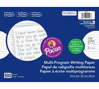 Pacon Multi-Program Handwriting Paper, 10 1/2"X8", D'Nealian (Grade 1) Zaner-Bloser (Grade 2), 500 Sheets