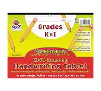 PACON Multi-Sensory Raised Ruled Tablet, White, 5/8" x 5/16" x 5/16" Ruled 10-1/2" x 8", Ruled Long, 40 Sheets