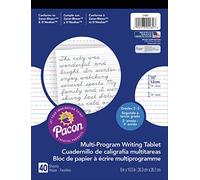 PACON - PAC2482 Pacon Handwriting Paper, D'Nealian Grades 2&3 / Zaner-Bloser Grade 2, 1/2" x 1/4" x 1/4" Ruled 8" x 10-1/2", Ruled Short, 40 Sheets,White