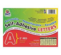 Pacon® PAC51651 Self-Adhesive Letters - Removable, Repositionable, Reusable, 2", Red, 159 Pieces