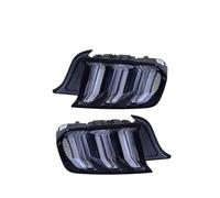 PaCsci Car Rear Light For Mustang 2015-2020 1 Pair LED Tail Light Assembly Tail Lights Plug And Play With LED Dynamic Turning Rear Taillights(Black and white)