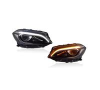 PaCsci Headlights Assembly For Benz A-Class W176 2013-2018 Car Headlights LED Lamps Daytime Running Lights Dynamic Turn Signals Front Light Assembly Assy(2 pcs For Original Halogen)