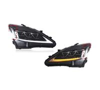 PaCsci Headlights Assembly For Lexus IS250 2006-2012 Head Lamp DRL Dynamic Tuning Light LED Car Headlight Assembly Front Light Assembly Assy(White Reflector LHD)