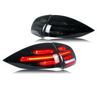 PaCsci Rear Light For Porsche For Cayenne 958 92A 2011-2014 Sequential Turn Black Rear Lamps Assembly For LED Tail Lights Taillights Cover