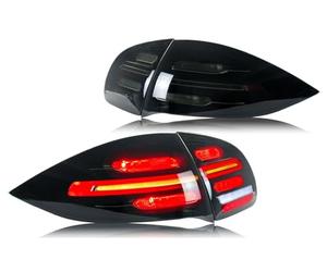 PaCsci Rear Light For Porsche For Cayenne 958 92A 2011-2014 Sequential Turn Black Rear Lamps Assembly For LED Tail Lights Taillights Cover