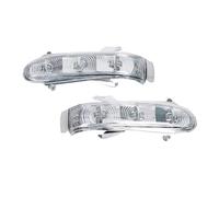 PaCsci Wing Side Turn Light For Benz For S-Class W220 1999-2002 lass W215 1999-2003 Car LED Mirror Turn Signal Light Rear View Lamps(Clear 1 Pair)