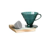 Pact Coffee, Hario V60 Coffee Dripper, 40 Unbleached Filter Papers & Measuring Scoop, Dark Green