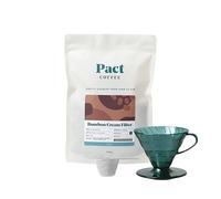 Pact Coffee Starter Kit, Bourbon Cream, 250g, Wholebean | Hario V60 Dripper & Bourbon Cream Filter Coffee, Dark Roast, Freshly Roasted, Ethically Sourced, Whole Coffee Beans