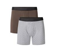 Pact Men's Organic Cotton Boxer Briefs, Breathable Underwear, 2 Pack, Raven Dot, L