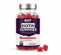 Pact Nutrition Biotin Gummies 10, 000mcg - 60 Gummy Vitamins in Red Pact Nutrition Red