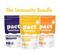 Pact Nutrition The Immunity Bundle - Vitamin D3K2, Turmeric, Vitamin B Complex Pact Nutrition Multicolor