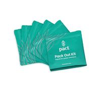 PACT Pack Out Kit - Camping Poop Kit Includes Wet Wipes, Smell Proof Disposal Bags, Hand Wipes, Poop Powder for Odor and Human Waste Bags for Camping and Backpacking - 6 Pack