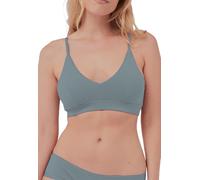 Pact Women's Organic Cotton Pretty Plunge Bralette, River Rock, L