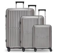 Pactastic Collection 01 4-wheel suitcase set, 3 pieces, with expansion fold gray