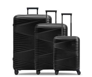 Pactastic Collection 02 THE THREE SET 4 wheels Suitcase set 3-piece black