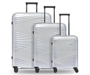 Pactastic Collection 02 THE THREE SET 4 wheels Suitcase set 3-piece silver colored