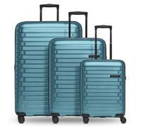 Pactastic Collection 04 THE THREE SET + 4 wheels Suitcase set 3-piece Expandable blue