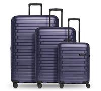 Pactastic Collection 04 THE THREE SET + 4 wheels Suitcase set 3-piece with expansion pleat purple