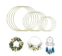 PacuM 12 Pcs Gold Metal Hoops for Craft Hanging Metal Wreath Ring 3 Sizes Macrame Rings Dream Catcher Ring DIY Craft Macrame Hoop for Wedding Decor and Wall Hanging Craft(10 15 20cm)