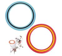 PacuM 2 Pcs Dog Frisbee Toy,Rubber Floating Flying Discs, Floatable