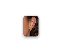 PacuM 3 Pairs Gold Hoop Earrings Huggie Earrings Chunky