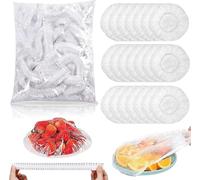 PacuM 300 Pcs Shrinkable Fresh Keeping Plastic Food Covers Bags Elastic Cling Film Bag Food Storage Covers Universal Stretch Bowl Lids for Fruit, Vegetable, Meat Preservation and Food Storage
