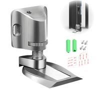 PacuM Adjustable Door Stop, Invisible Magnetic Door Stopper Heavy Duty Metal Door Stop Floor Mounted with 3M Double-Sided Adhesive Tape and Screws for Various Door Types, Floor Fixed (Sliver)
