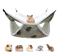 PacuM Guinea Pig Hammock Hand Stitched 34 cm x 34 cm Hammock Host Pigs Free Adjustable for Rest Accessories Non-Slip Design for Rabbits Guinea Pigs (Green)