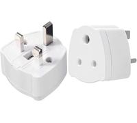 PacuM India to UK Plug Adapter 2 Pack UK Travel Plugs Converter Mains Plug 3 Pin Tourist Adaptor with 5A Fuse for Type D Appliance for Business Family Travel Outdoor