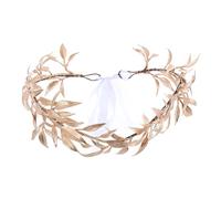 PacuM Laurel Wreath Gold Golden Greek Laurel Crown Headband Goddess Headband Gold Goddess Crown Boho Greek Goddess Costume Accessories for Renaissance Halloween Role Play Occasions